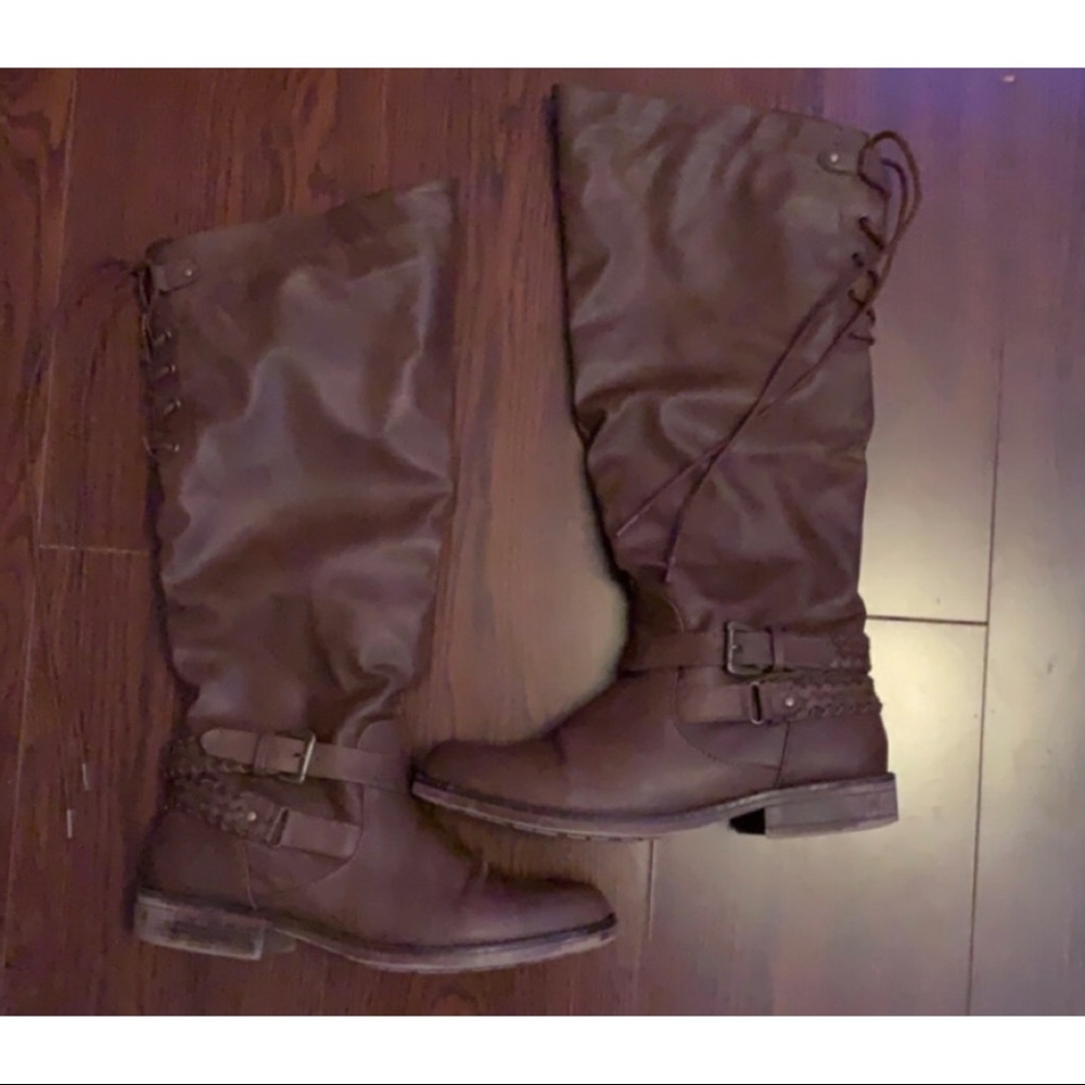 Pre Loved Brown Leather Knee-High Boots 👢